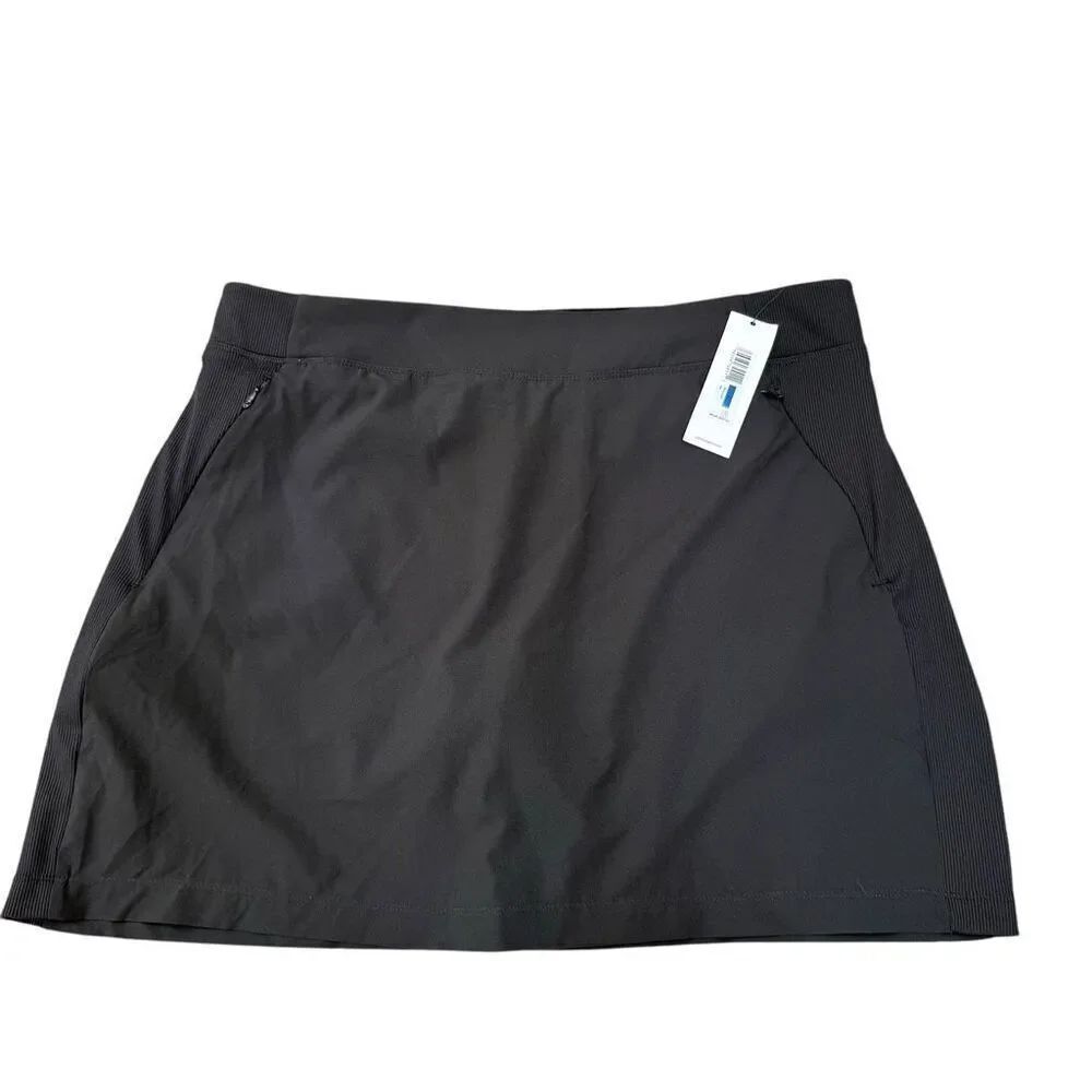 Calvin Klein Skort  Pull On Activewear Black pockets size XL NWT